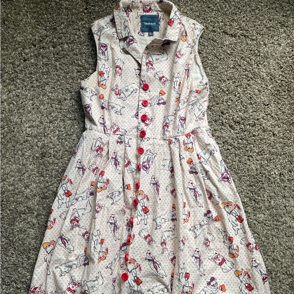 Community Brunch Shirt Dress in Corgi